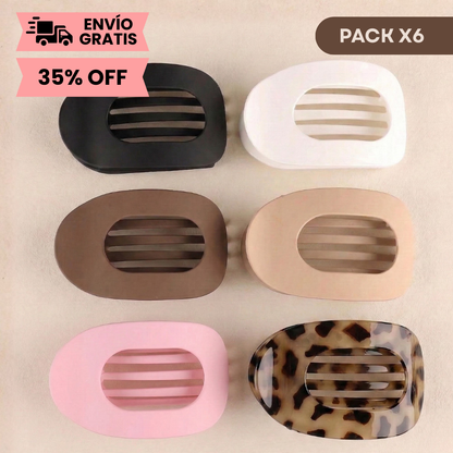 Pack de Broches Flat 4 Broches -  Diseño Chato y Minimalista