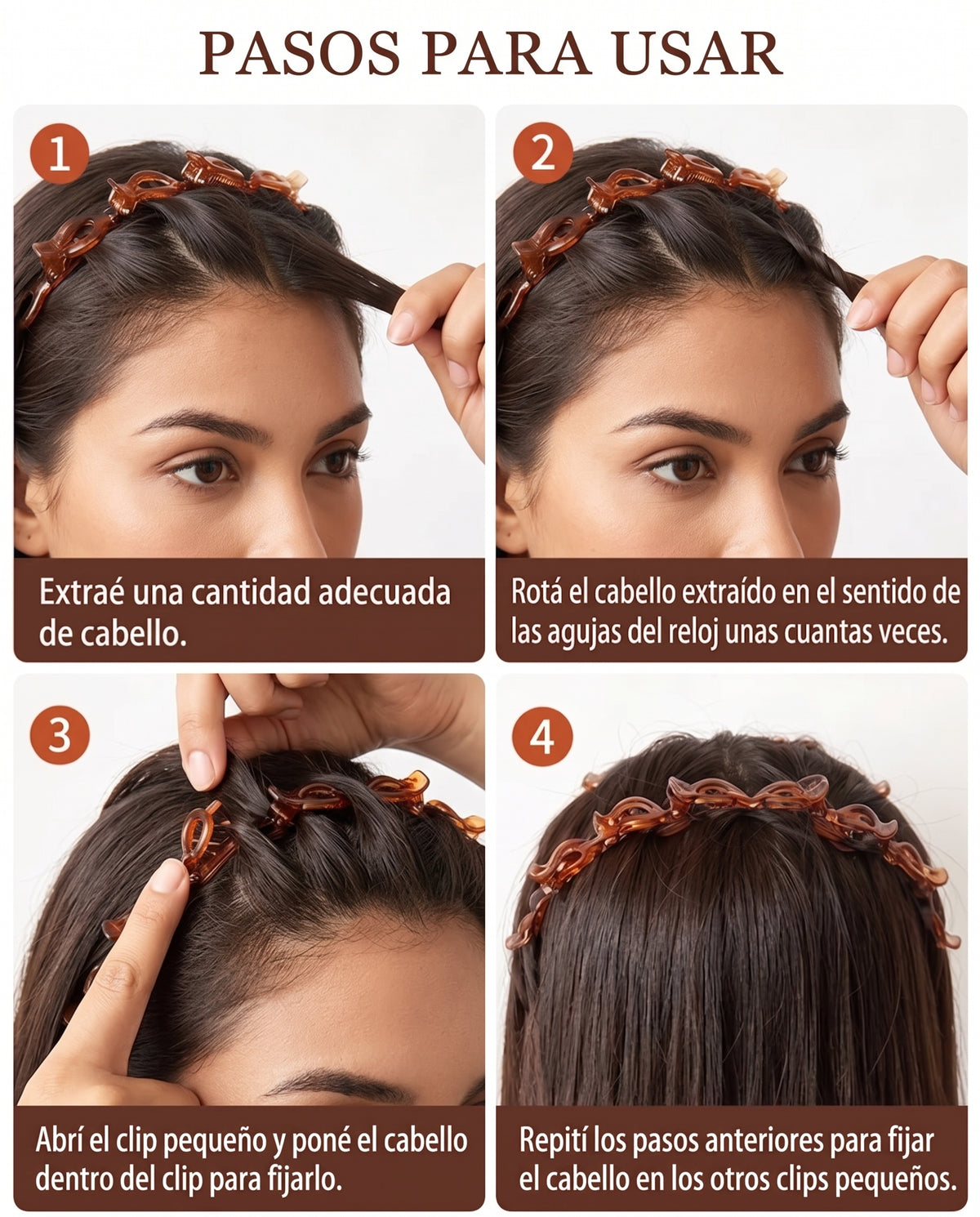 Vinchas Mini Broches Clipi - Pack x2 unidades